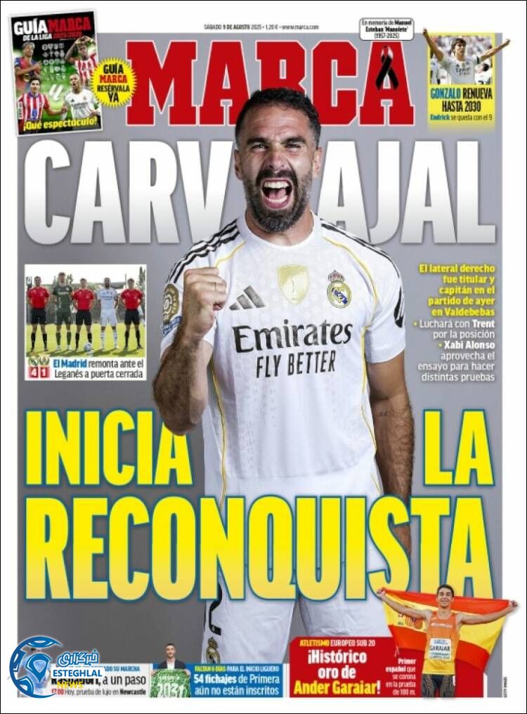 روزنامه ورزشی مارکا شنبه 18 مرداد 1404  