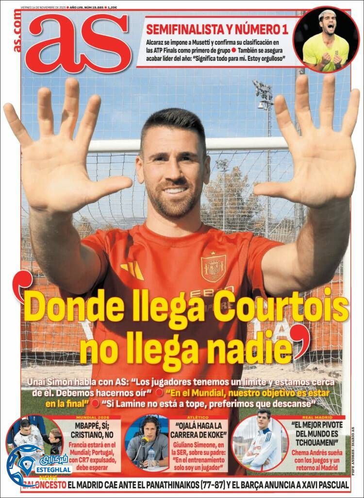 روزنامه  ورزشی آ اس جمعه 23 آبان 1404 