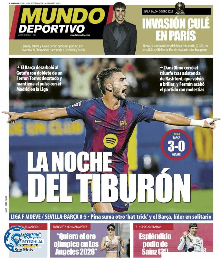 روزنامه ورزشی موندو دپورتیوو دوشنبه 31 شهریور 1404 