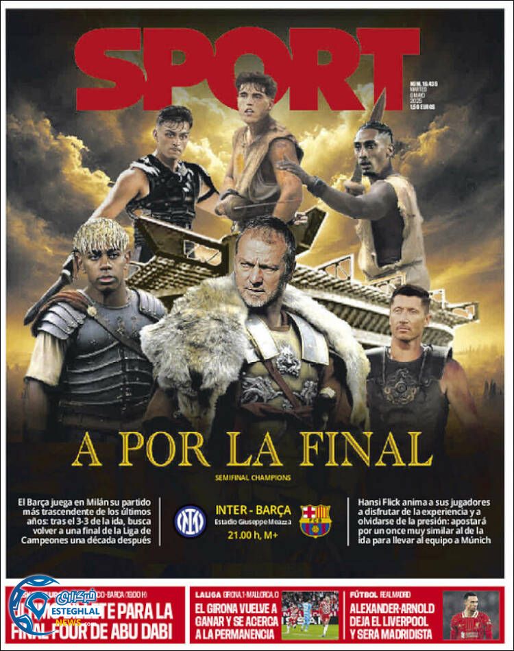 روزنامه ورزشی اسپورت سه شنبه 16 اردیبهشت 1404  