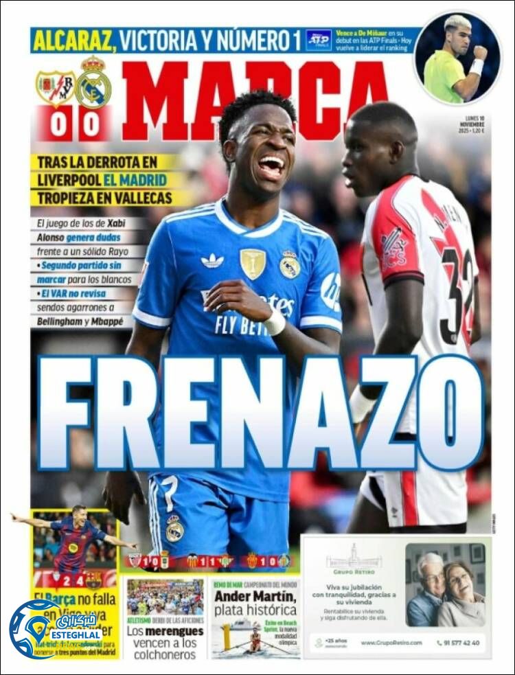 روزنامه ورزشی مارکا دوشنبه 19 آبان 1404  