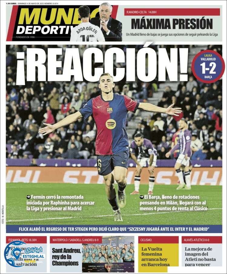 روزنامه ورزشی موندو دپورتیوو یکشنبه 14 اردیبهشت 1404 