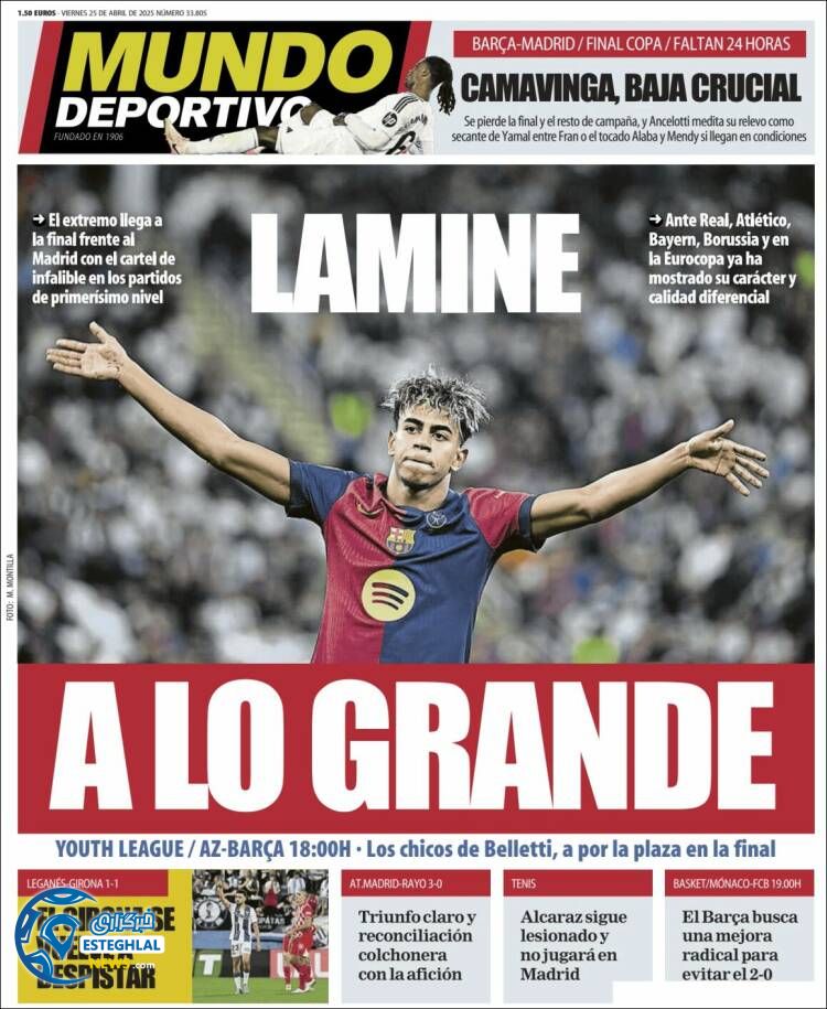 روزنامه ورزشی موندو دپورتیوو جمعه 5 اردیبهشت 1404