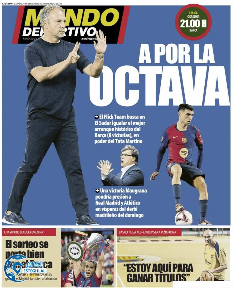 روزنامه  ورزشی موندو دپ.رتیوو شنبه 7 مهر 1403 