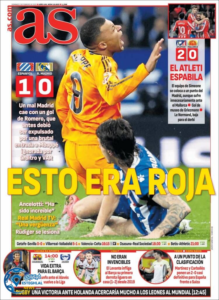 روزنامه ورزشی آ اس یکشنبه 14 بهمن 1403  