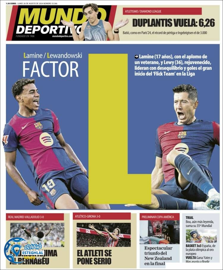 روزنامه  ورزشی موندو دپورتیوو دوشنبه 5 شهریور 1403 