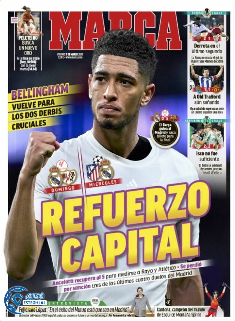 روزنامه  ورزشی  مارکا جمعه 17 اسفند 1403 