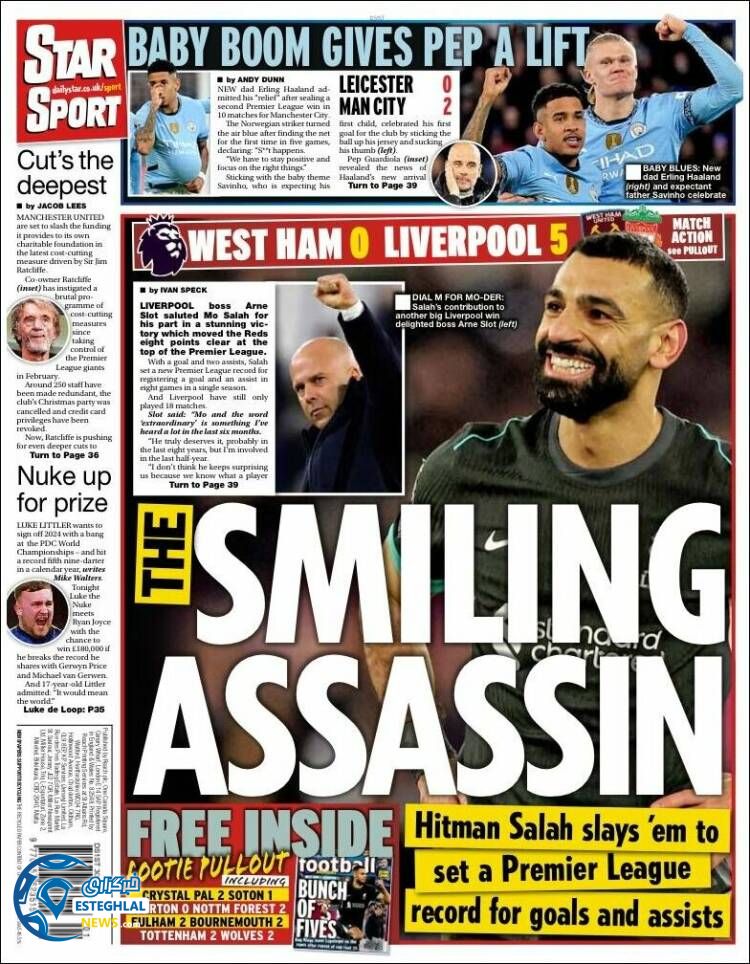 روزنامه ورزشی استار اسپورت دوشنبه 10 دی 1403 