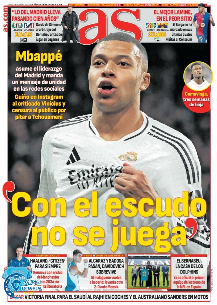 روزنامه  ورزشی  آ اس شنبه 29 دی 1403 