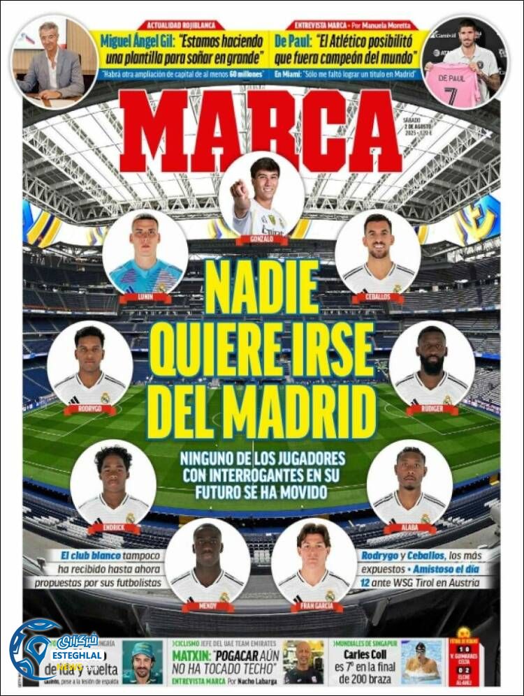 روزنامه  ورزشی مارکا شنبه 11 مرداد 1404 