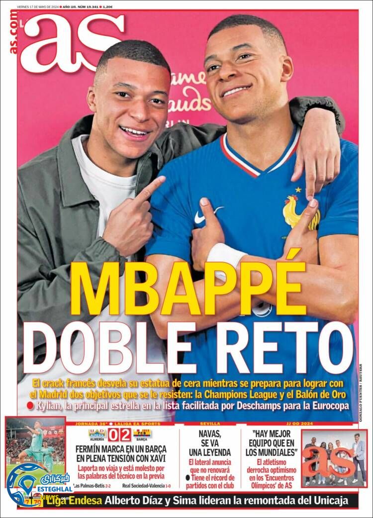 روزنامه ورزشی آ اس  جمعه 28 اردیبهشت 1403 