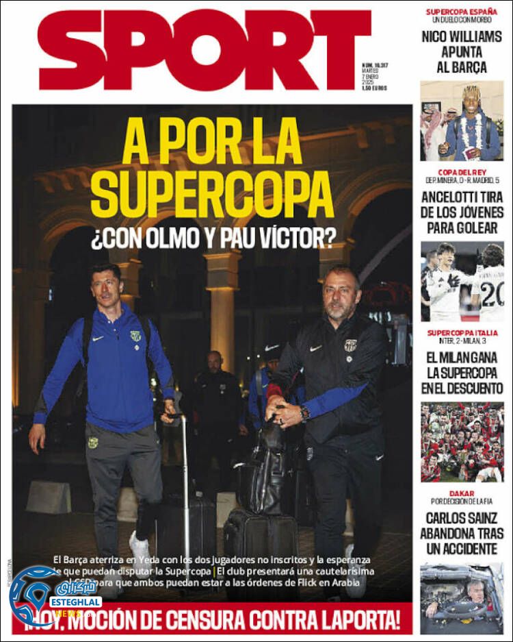 روزنامه  ورزشی  اسپورت سه شنبه 18 دی 1403 