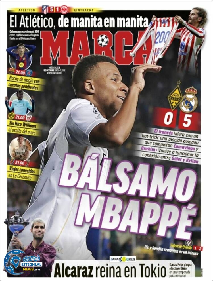 روزنامه ورزشی مارکا چهارشنبه 9 مهر 1404 