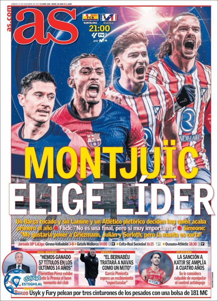 روزنامه ورزشی آ اس شنبه 1 دی 1403 