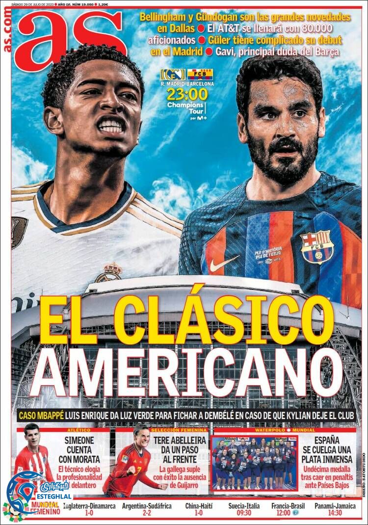 روزنامه ورزشی آ اس شنبه 7 مرداد 1402 