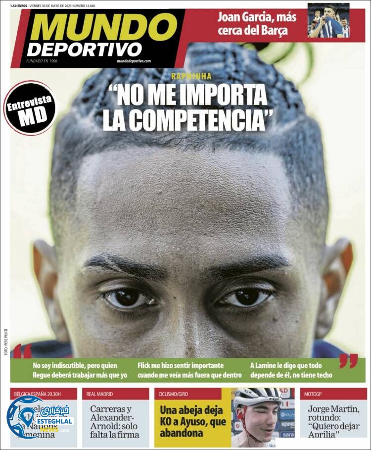 روزنامه ورزشی موندو دپورتیوو جمعه 9 خرداد 1404 