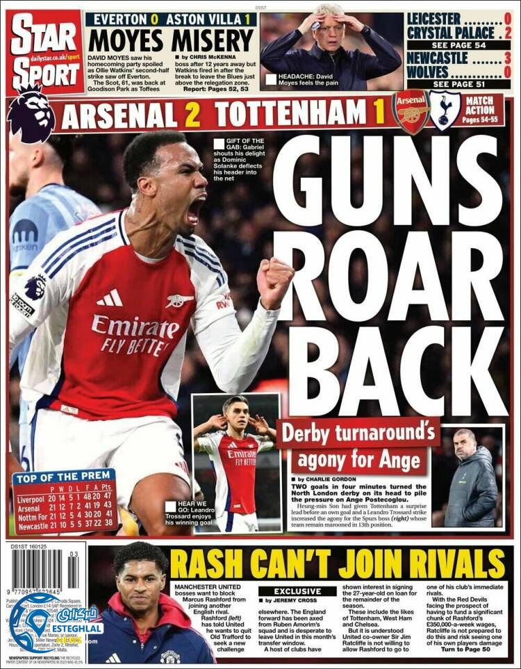 روزنامه  ورزشی استار  اسپورت پنجشنبه 27 دی 1403 