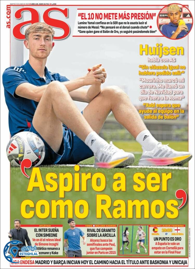 روزنامه ورزشی آ اس سه شنبه 13 خرداد 1404 