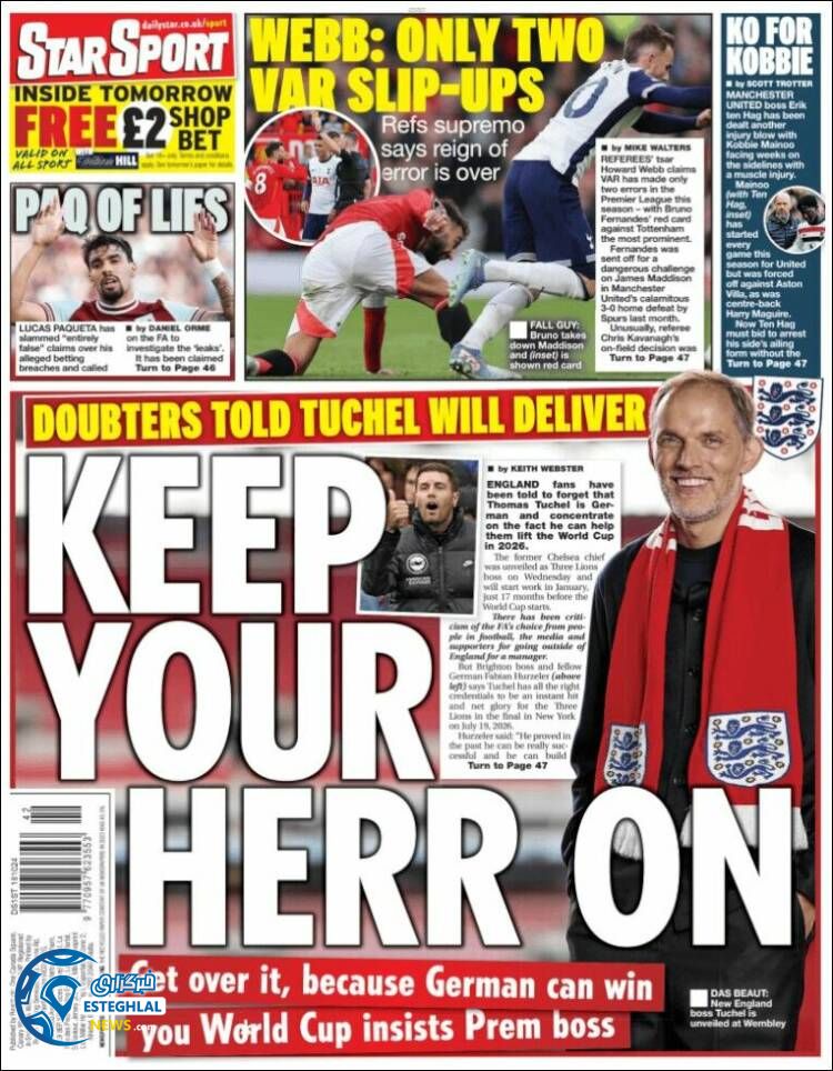 روزنامه ورزشی استار اسپورت جمعه 27 مهر 1403 