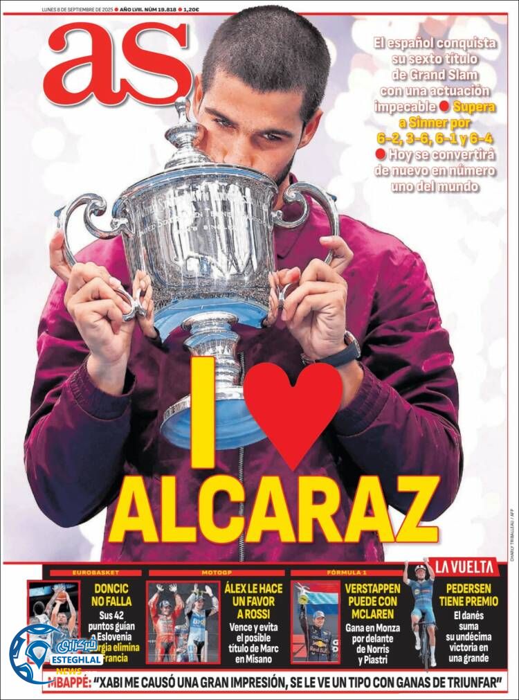 روزنامه ورزشی آ اس  دوشنبه 17 شهریور 1404  