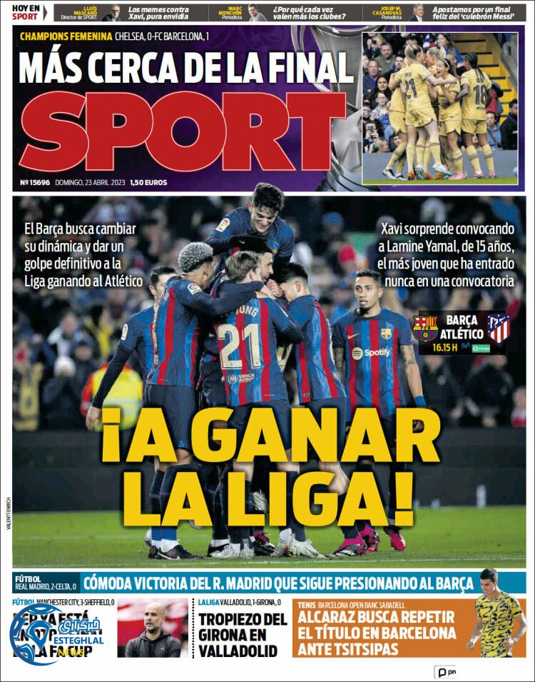 روزنامه ورزشی اسپورت یکشنبه 3 اردیبهشت 1402 