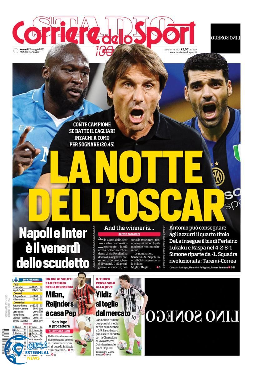 روزنامه ورزشی کوریره دلو اسپورت جمعه 2 خرداد 1404 