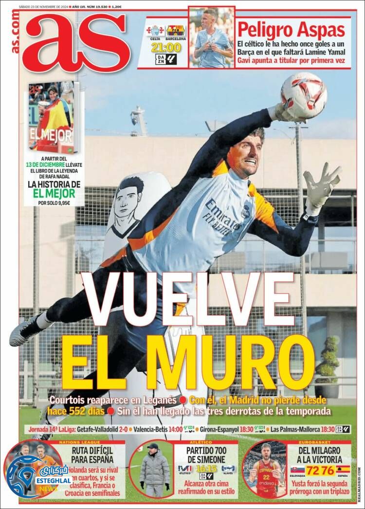 روزنامه ورزشی آ اس شنبه 3 آذر 1403 