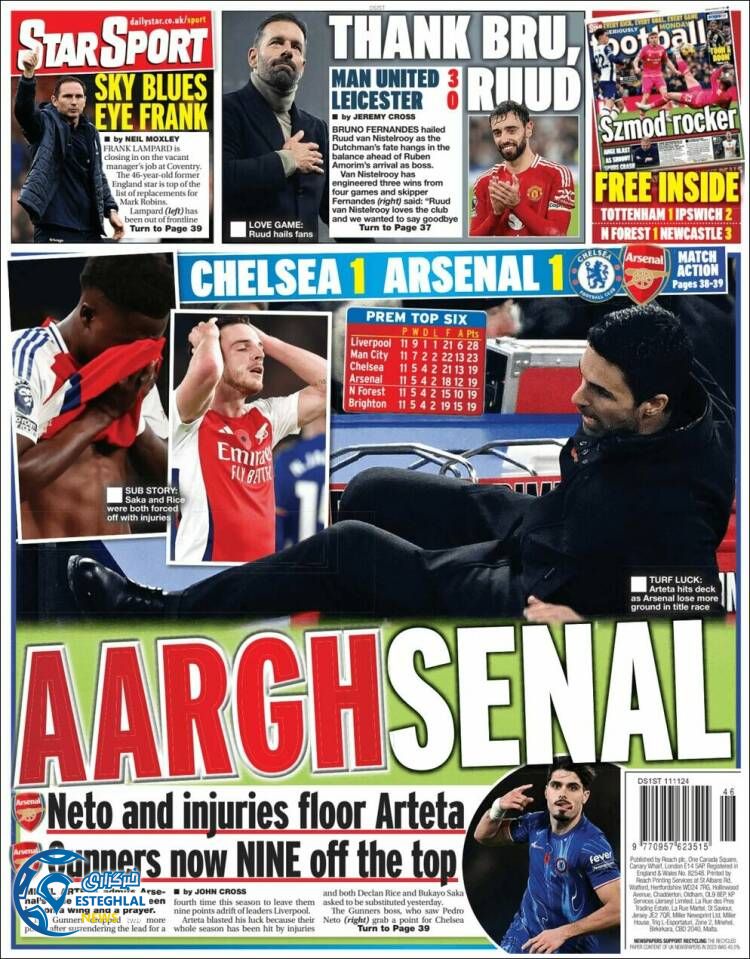 روزنامه  ورزشی استار اسپورت دوشنبه 21 آبان 1403 