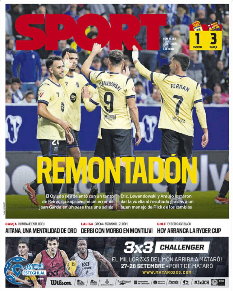 روزنامه ورزشی اسپورت  جمعه 4 مهر 1404 