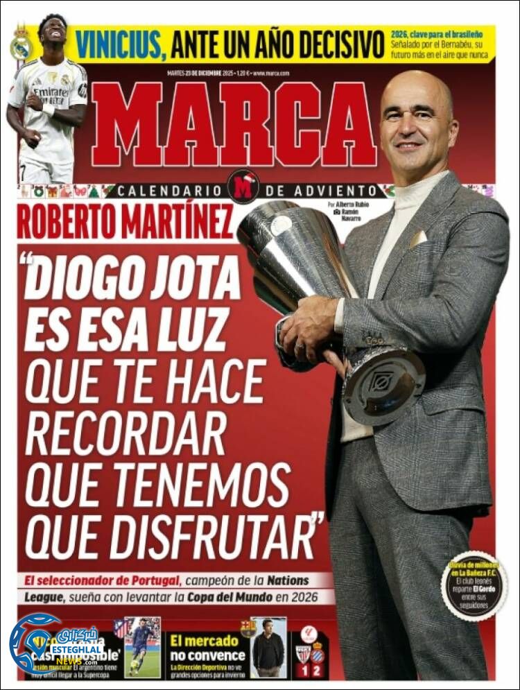 روزنامه  ورزشی مارکا سه شنبه 2 دی 1404  