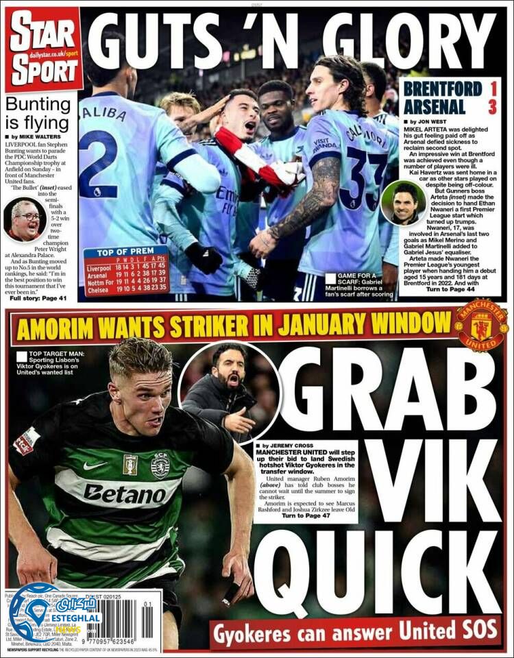 روزنامه  ورزشی  استار اسپورت پنجشنبه 13 دی 1403 