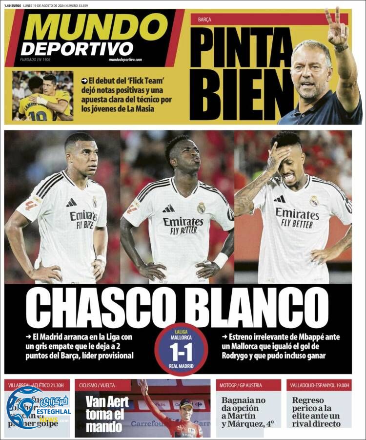 روزنامه ورزشی موندو دپورتیوو دوشنبه 29 مرداد 1403 