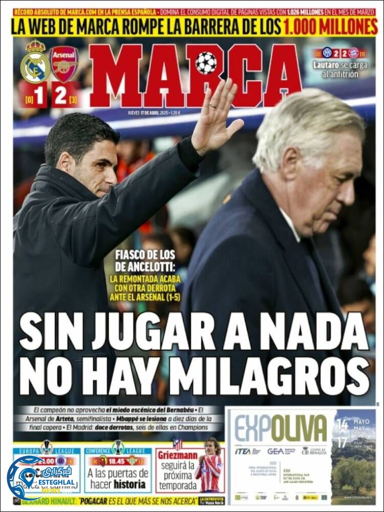 روزنامه ورزشی مارکا پنجشنبه 28 فروردین  1404