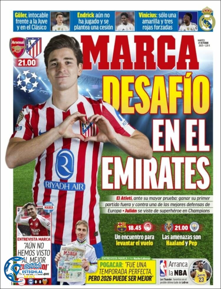 روزنامه ورزشی مارکا سه شنبه 29 مهر 1404 