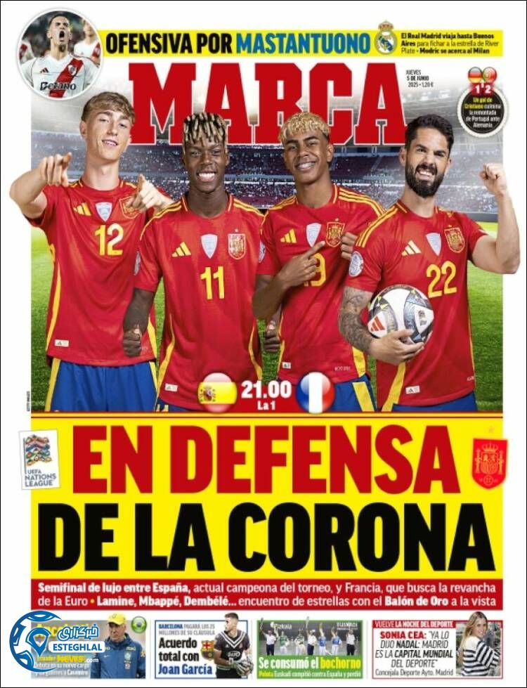 روزنامه ورزشی مارکا پنجشنبه 15 خرداد 1404 