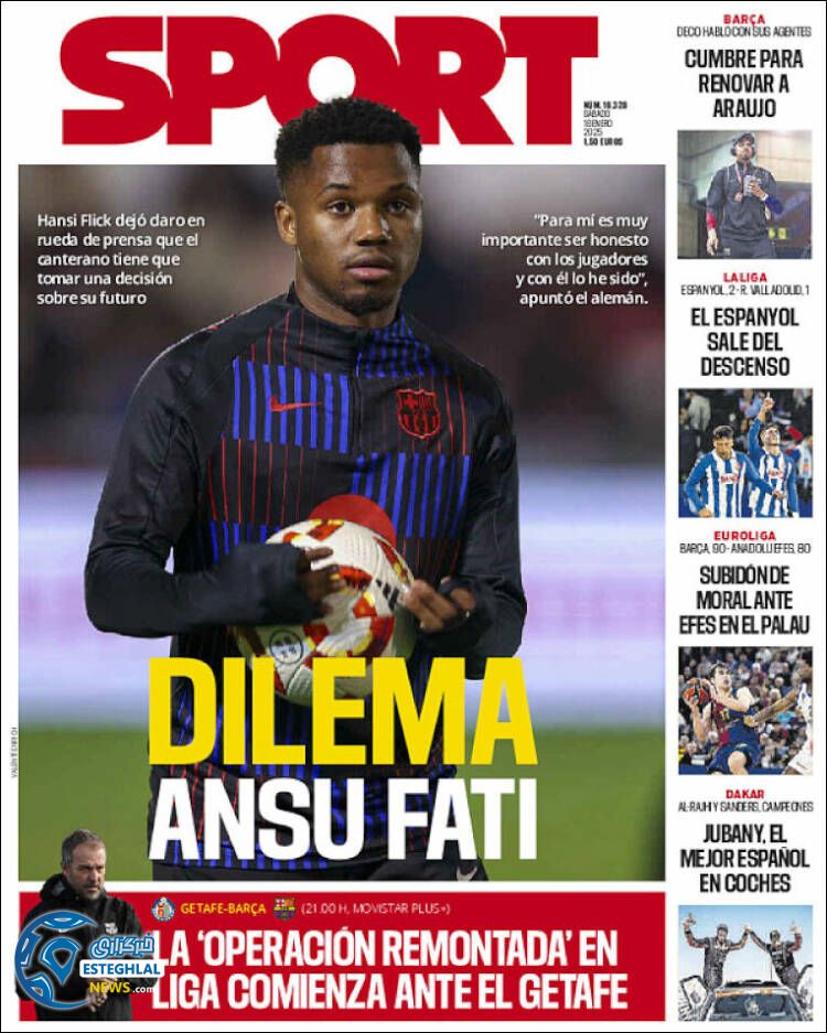 روزنامه  ورزشی  اسپورت شنبه 29 دی 1403 