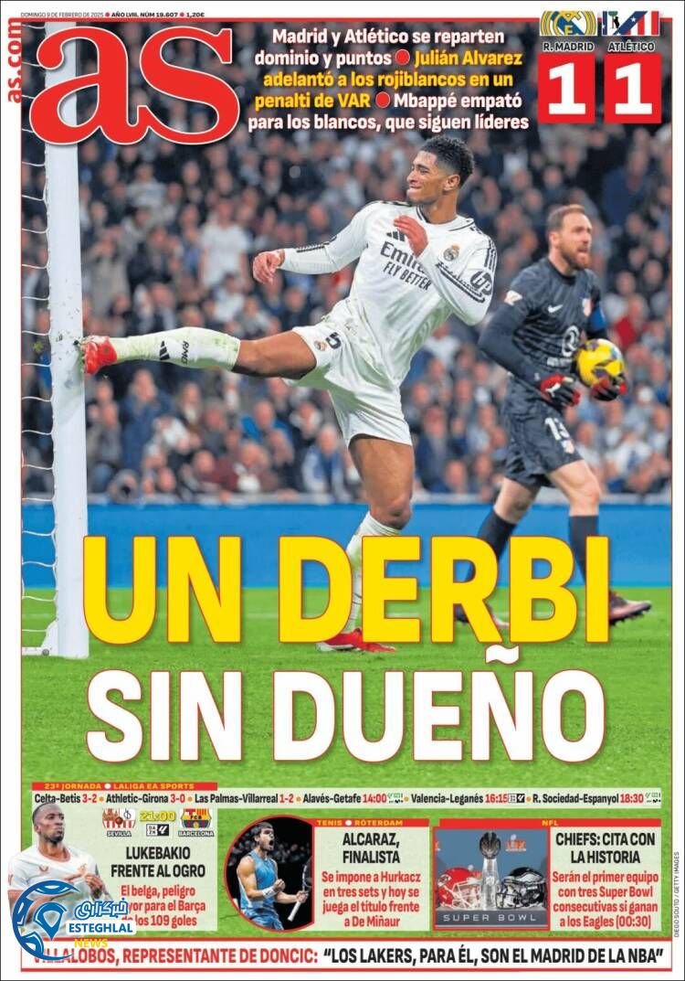 روزنامه  ورزشی آ اس یکشنبه 21 بهمن 1403 