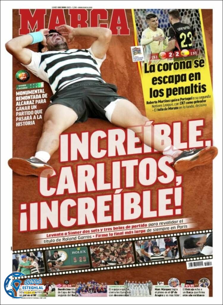 روزنامه ورزشی مارکا دوشنبه 19 خرداد 1404  