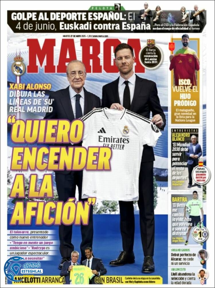 روزنامه ورزشی مارکا سه شنبه 6 خرداد 1404  