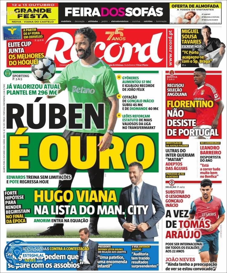 روزنامه ورزشی رکورد چهارشنبه 18 مهر 1403 