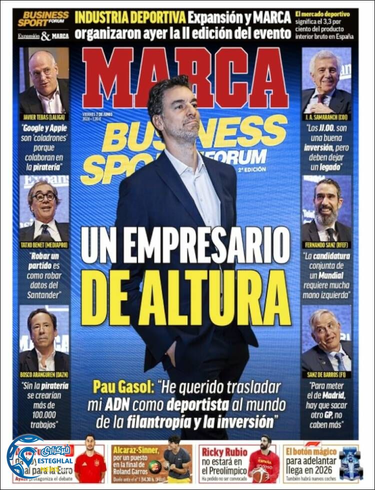 روزنامه  ورزشی مارکا جمعه 18 خرداد 1403 