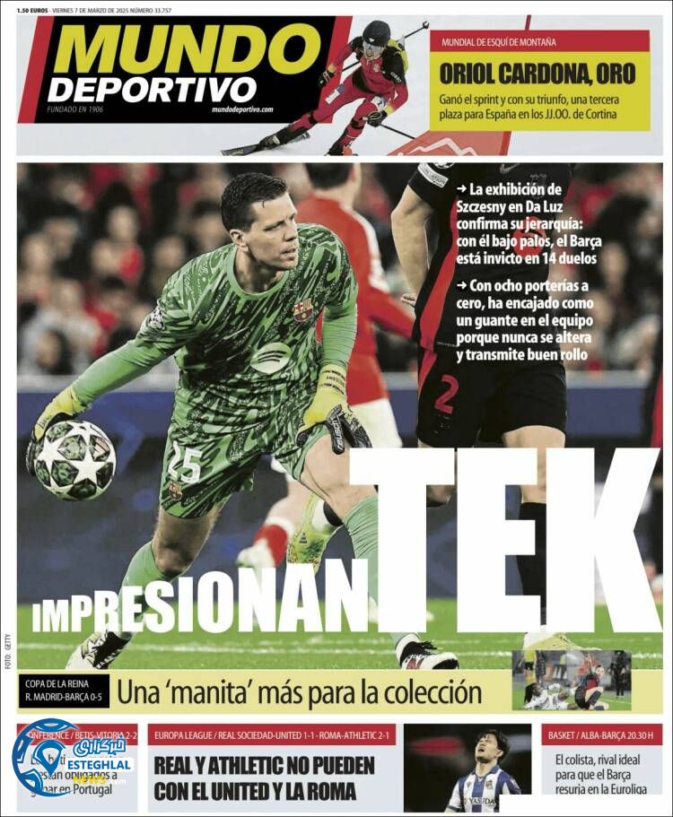 روزنامه  ورزشی  موندو دپورتیوو جمعه 17 اسفند 1403 