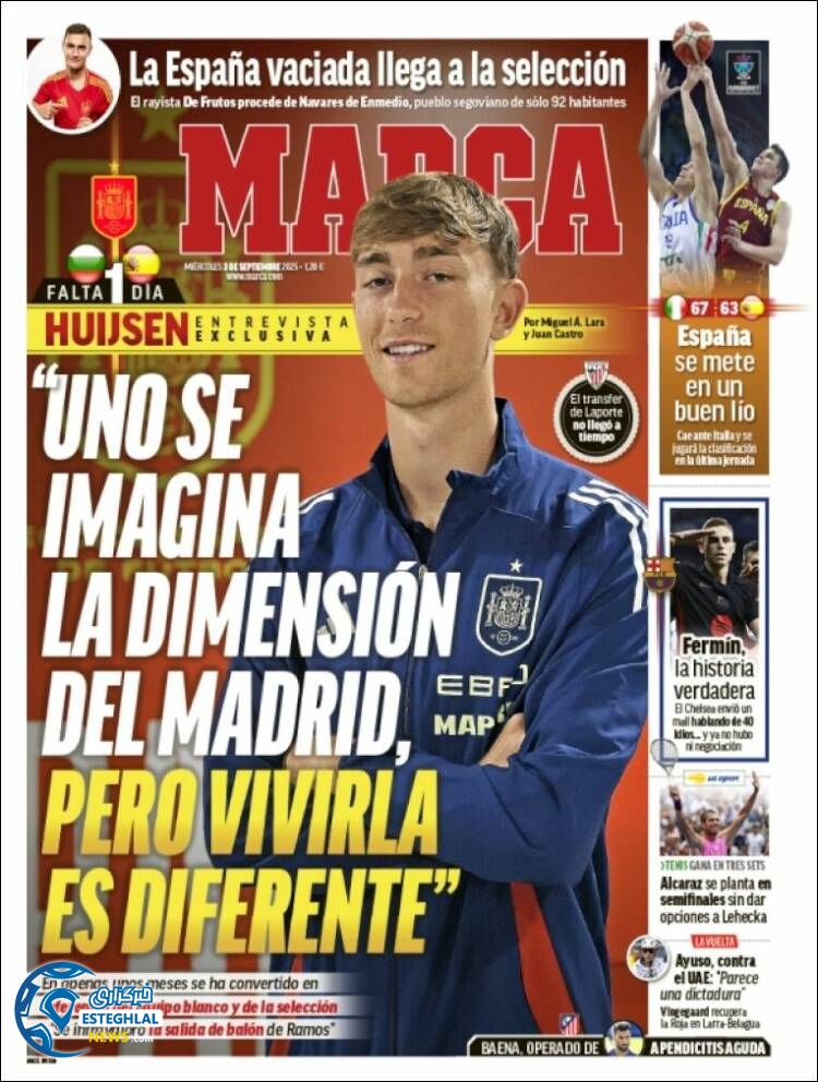 روزنامه ورزشی مارکا  چهارشنبه 12 شهریور 1404  