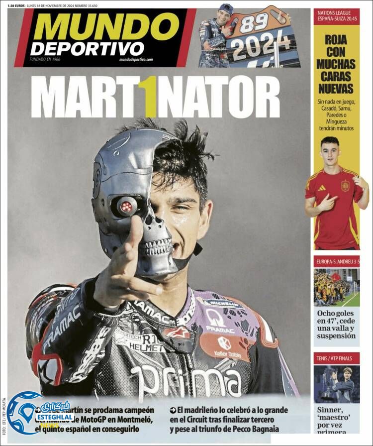 روزنامه ورزشی م.ند. دپورتیوو دوشنبه 28 آبان 1403 