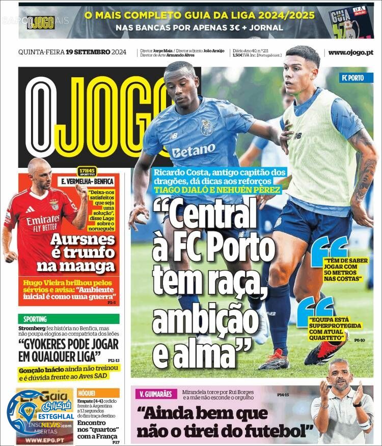 روزنامه  ورزشی اوجوگو پنجشنبه 29 شهریور 1403 