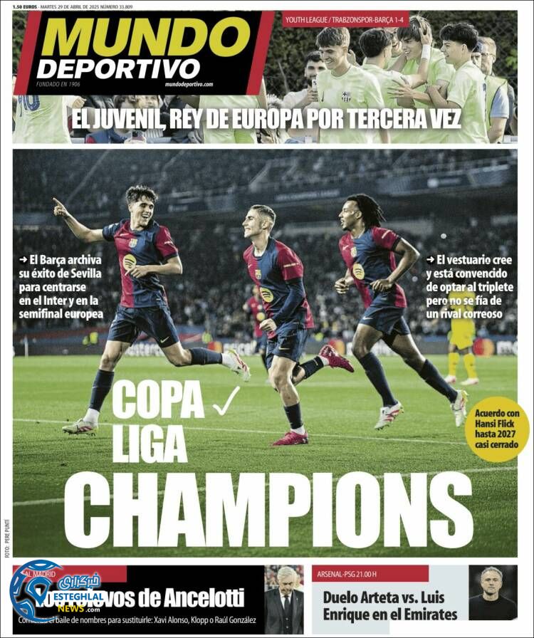 روزنامه ورزشی موندو دپورتیوو سه شنبه 9 اردیبهشت 1404 