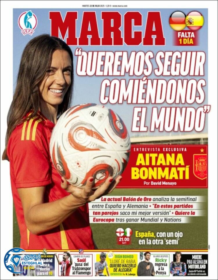 روزنامه ورزشی مارکا سه شنبه 31 تیر 1404 