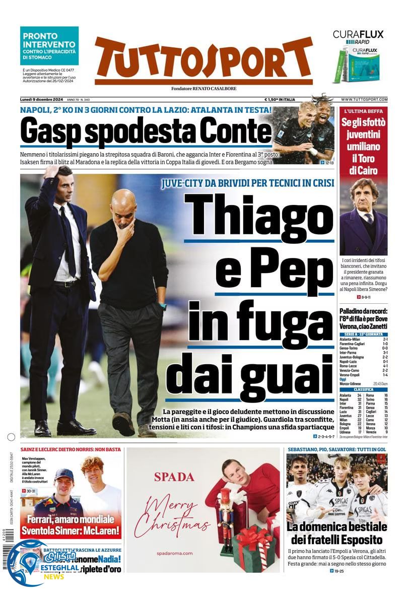 روزنامه ورزشی توتو اسپورت دوشنبه 19 آذر 1403 