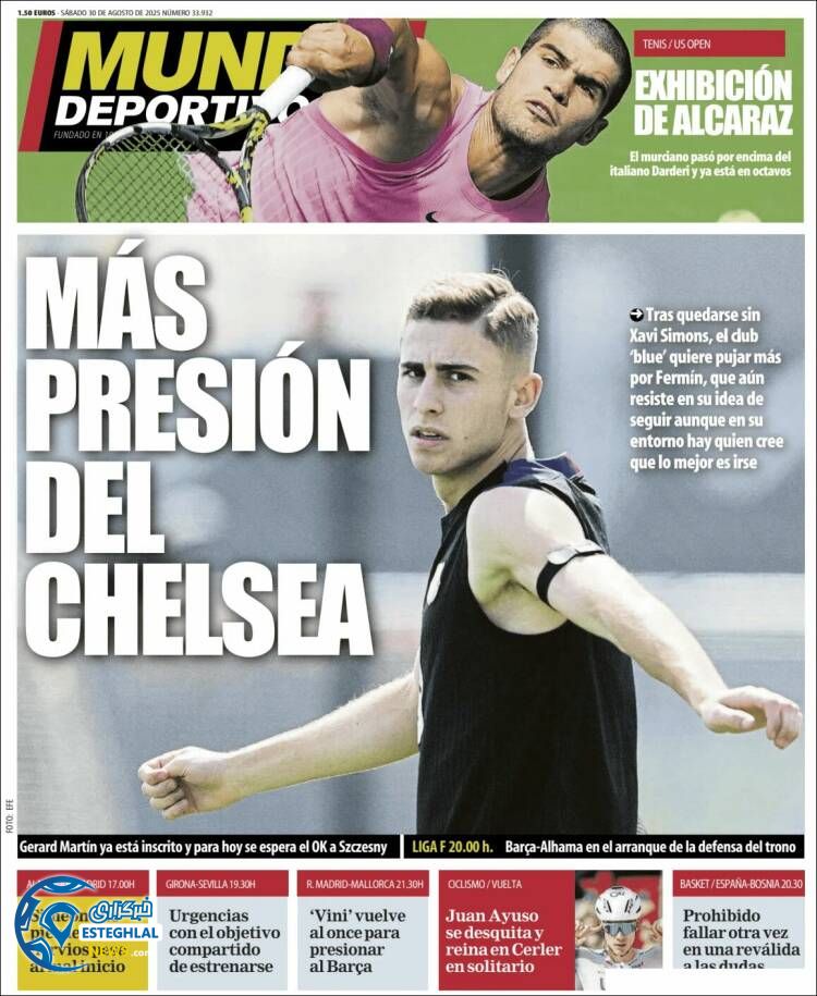 روزنامه ورزشی موندو دپورتیوو شنبه 8 شهریور 1404 