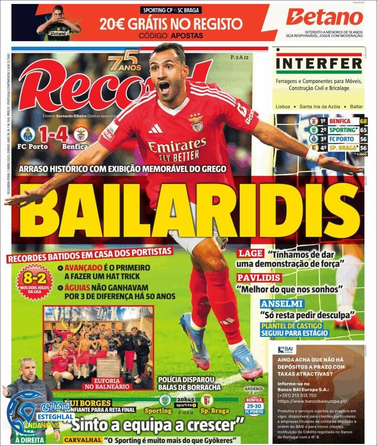 روزنامه ورزشی رکورد دوشنبه 18 فروردین 1404 